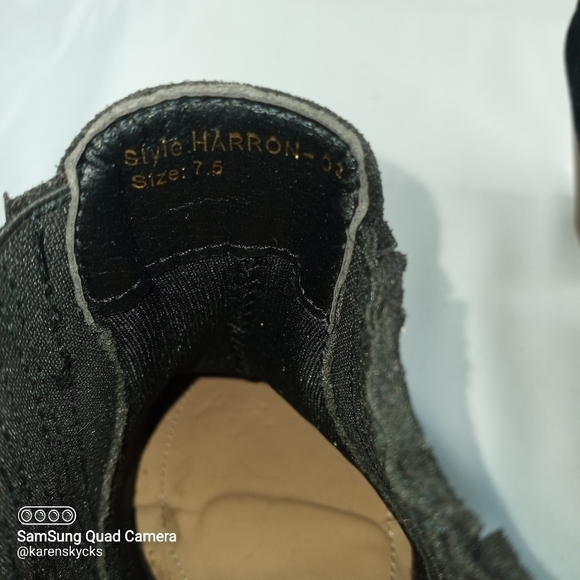 YOKI Black Fabric Ankle Boots Women's Size 7.5 - Picture 8 of 8